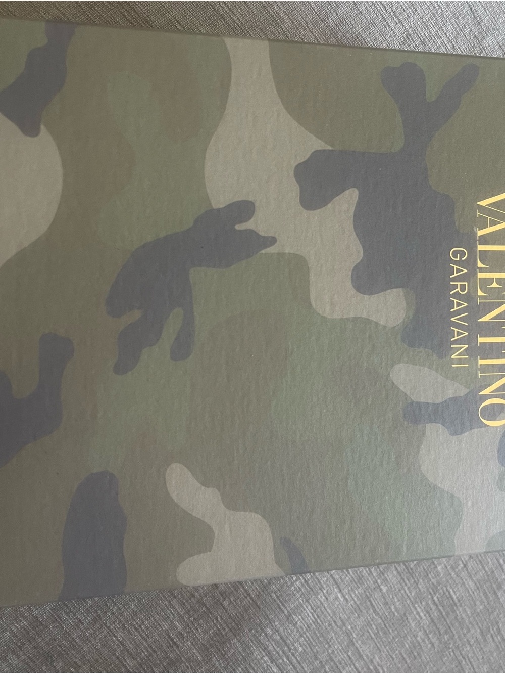 Valentino Garavani Olive & Sage Camouflage Box with Gold Logo